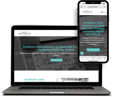 Nos références : site vitrine Tacy Consulting