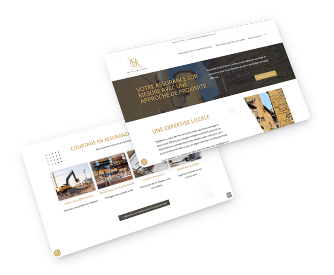 Nos références : site vitrine Assurances des Pierres Dorées Tacy Consulting